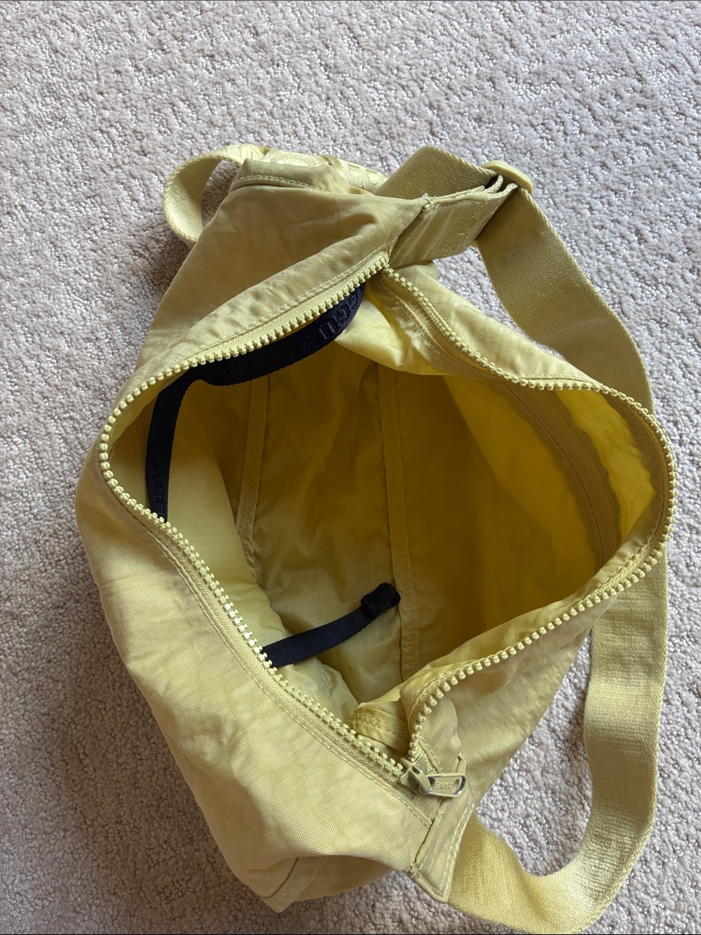 BAGGU Crescent Crossbody Bag in Butter Yellow - Picture 2 of 3